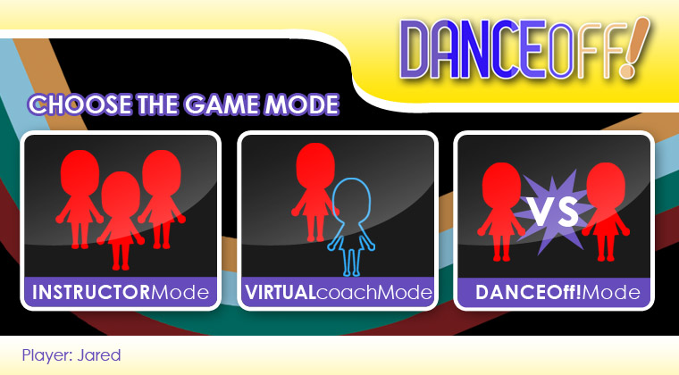Dance Off Initial screen
